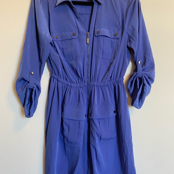 Alfani Zipper Up Blue Dress - Picture 5 of 6